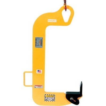 CALDWELL GROUP. Strong-bac Dixon Coil Hook with Pivoting Wedge, 1000 Lbs. Capacity, Yellow, 6in Max Coil Width 80H-1/2-6/13